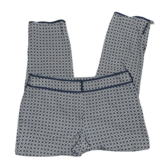 Talbots Pants Size 10 Petite Blue Geometric Signature Ankle Length Stretch - Picture 3 of 10